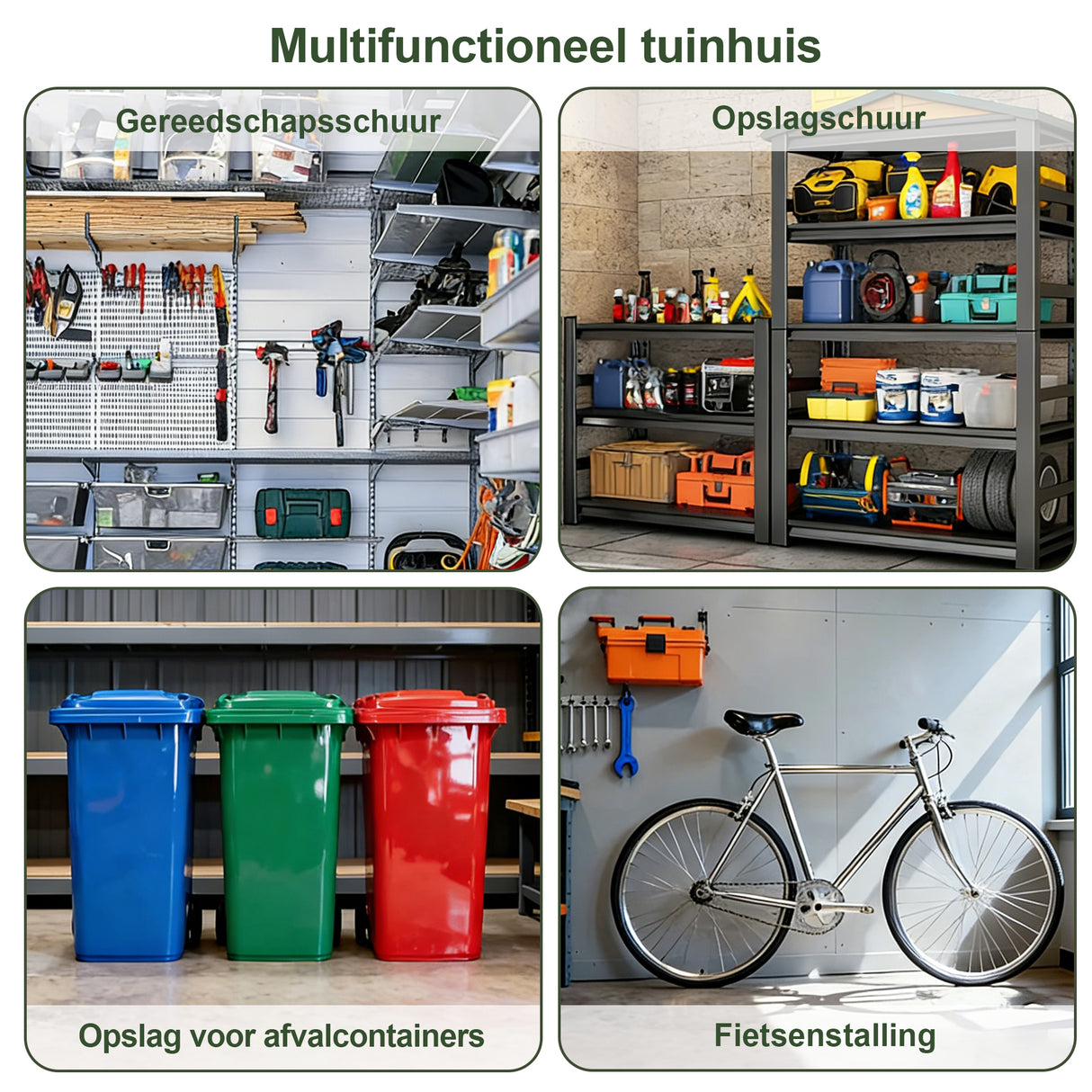 Patioslife YardVault Outdoor Opslagschuur met Vloer, Weerbestendige Waterdichte Plastic Tuinschuur van Hars met Slot en Raam voor de Tuin, Zware Opslagschuur voor Gereedschap, Fietsen & Tuinapparatuur