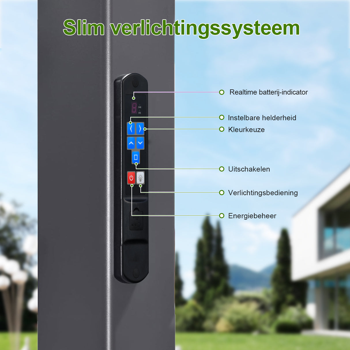 Patioslife Atlantic™ | Aluminium Lamel Pergola met Verstelbaar Dak en LED Verlichting, Vrijstaande Buiten Shelter voor Patio, Terras en Zwembad