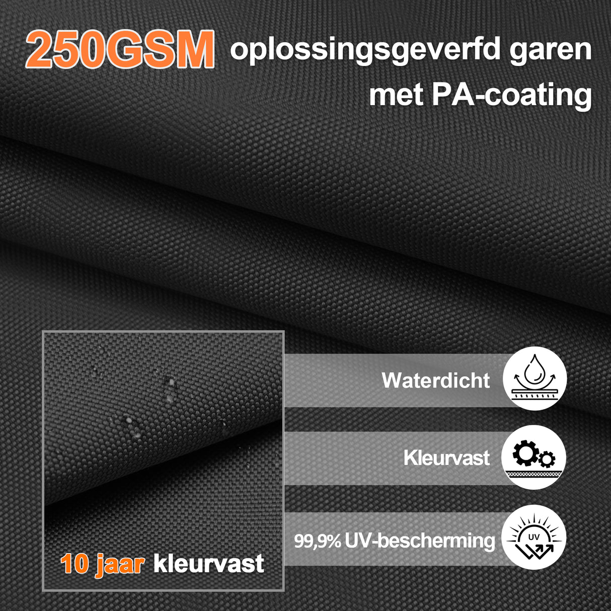 Patioslife Aegis Pro Cantilever Parasol met LED Verlichting, Versterkte Aluminium Ribben en Paal met Poedercoating — Perfect voor Tuin en Patio