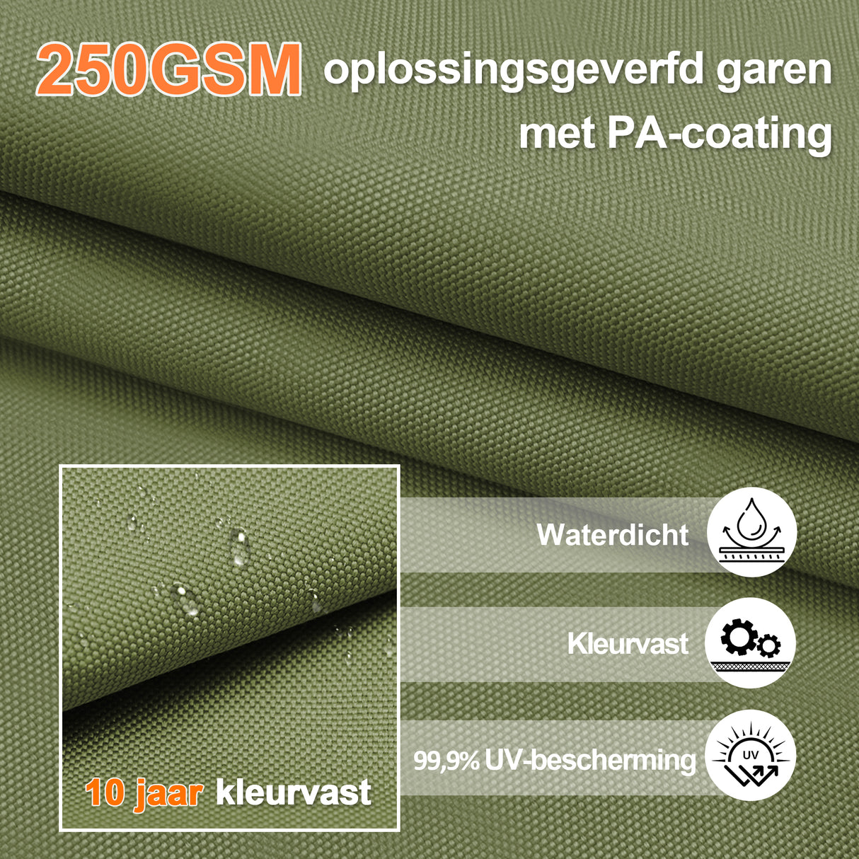 Patioslife Aegis Pro Cantilever Parasol met LED Verlichting, Versterkte Aluminium Ribben en Paal met Poedercoating — Perfect voor Tuin en Patio