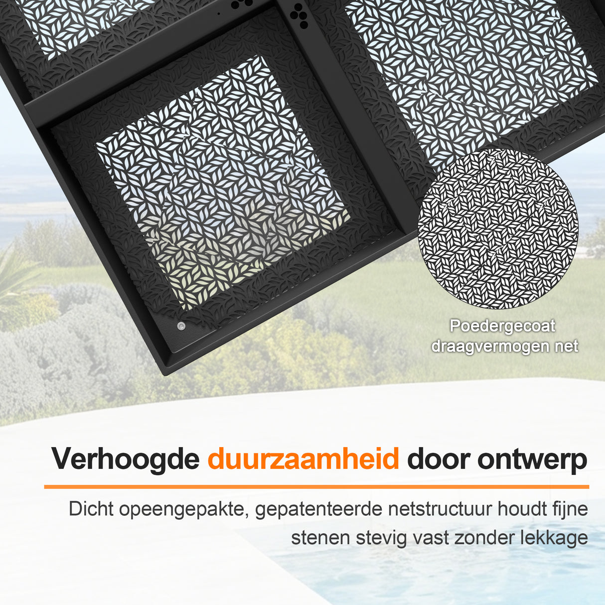 Patioslife robuuste cantilever parasolvoet met wielen, tot 400 kg draagvermogen, decoratieve rolstandaard, compatibel met de Aegis-serie en de meeste offset parasols, voor gebruik op het terras, in de tuin, op het gazon en bij het zwembad.