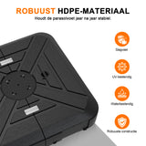 Parasol Wielen Voet 115–200kg, Zware Buitenstand, Vervulbare HDPE Gewichten voor Tuin, Terras & Zwembadrand Stabiliteit