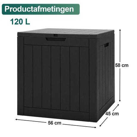 Buiten Deck Box, Grote Weerbestendige Kunststof Opslag voor Tuinmeubelen, Tuingereedschap & Zwembadaanvullingen, Met Slot, UV-bestendig