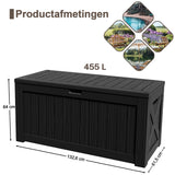 Buiten Deck Box, Grote Weerbestendige Kunststof Opslag voor Tuinmeubelen, Tuingereedschap & Zwembadaanvullingen, Met Slot, UV-bestendig
