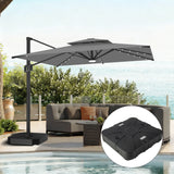 Patioslife Aegis Pro Cantilever Parasol met LED Verlichting, Versterkte Aluminium Ribben en Paal met Poedercoating — Perfect voor Tuin en Patio