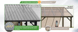 Patioslife Haven | Wandgemonteerde Hardtop Gazebo – Zware Aluminium Pergola met Dak voor Tuin