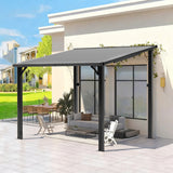 Patioslife Haven | Wandgemonteerde Hardtop Gazebo – Zware Aluminium Pergola met Dak voor Tuin