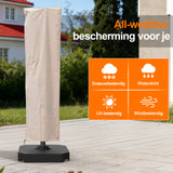 Patioslife Aegis – Parasolhoes voor Zweefparasol Ø 2,7–4 m – 600D Oxford, Waterdicht & UV-bestendig