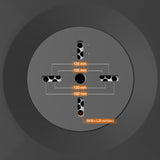 Patioslife robuuste cantilever parasolvoet met wielen, tot 400 kg draagvermogen, decoratieve rolstandaard, compatibel met de Aegis-serie en de meeste offset parasols, voor gebruik op het terras, in de tuin, op het gazon en bij het zwembad.