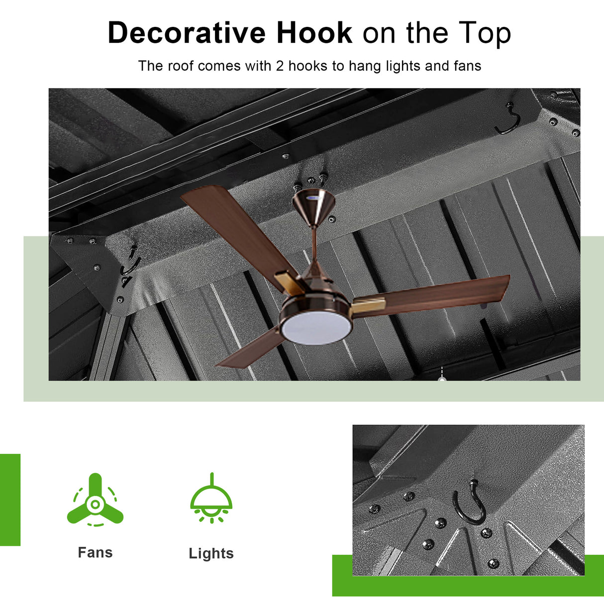 Patioslife Luxury Haven Hardtop Pergola met Afvoergoten, 120×120 mm Aluminium Palen, Dubbel Geventileerd Dak en Gordijnen | Populairste Keuze voor Tuin of Achtertuin