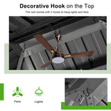 Patioslife Luxury Haven Hardtop Pergola met Afvoergoten, 120×120 mm Aluminium Palen, Dubbel Geventileerd Dak en Gordijnen | Populairste Keuze voor Tuin of Achtertuin