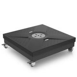 Patioslife robuuste cantilever parasolvoet met wielen, tot 400 kg draagvermogen, decoratieve rolstandaard, compatibel met de Aegis-serie en de meeste offset parasols, voor gebruik op het terras, in de tuin, op het gazon en bij het zwembad.