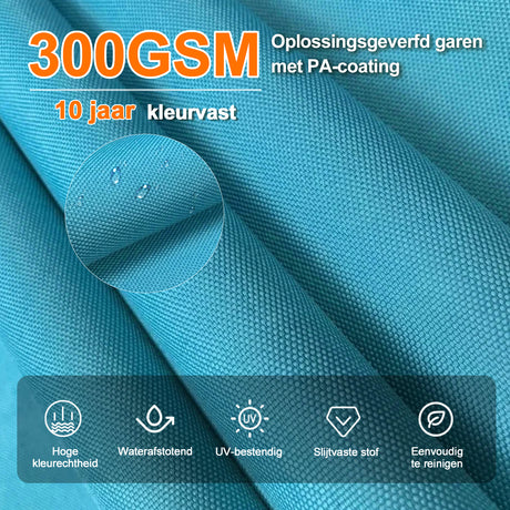 Patioslife Aegis Premium Cantilever Parasol met LED Verlichting, Glasvezel Ribs, Poedercoating Aluminium Stok & Beschermhoes — Luxe Tuin- en Terrasschaduw