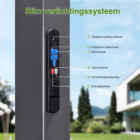 Patioslife Atlantic™ | Aluminium Lamel Pergola met Verstelbaar Dak en LED Verlichting, Vrijstaande Buiten Shelter voor Patio, Terras en Zwembad