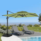 Patioslife Aegis Pro™ Cantilever Parasol met Kruisvoet — Robuust Frame en Poedergecoat Aluminium Paal voor Tuin en Terras
