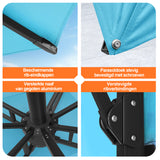 Patioslife Aegis Pro™ Cantilever Parasol met Kruisvoet — Robuust Frame en Poedergecoat Aluminium Paal voor Tuin en Terras