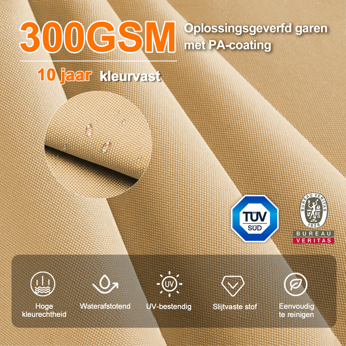 Patioslife Aegis Premium Cantilever Parasol met LED Verlichting, Glasvezel Ribs, Poedercoating Aluminium Stok & Beschermhoes — Luxe Tuin- en Terrasschaduw