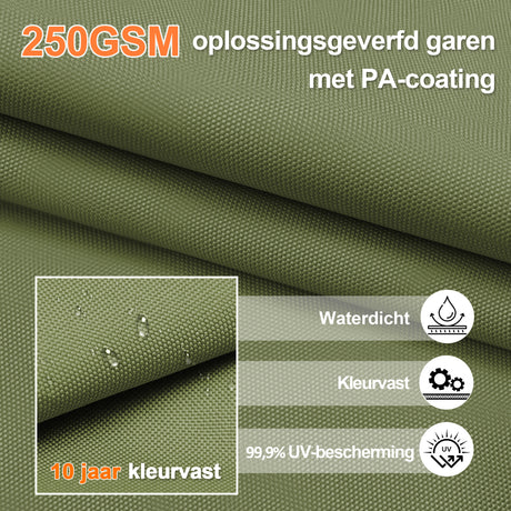 Patioslife Aegis Pro™ Cantilever Parasol met Kruisvoet — Robuust Frame en Poedergecoat Aluminium Paal voor Tuin en Terras