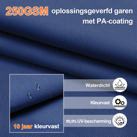 Patioslife Aegis Pro Cantilever Parasol met LED Verlichting, Versterkte Aluminium Ribben en Paal met Poedercoating — Perfect voor Tuin en Patio