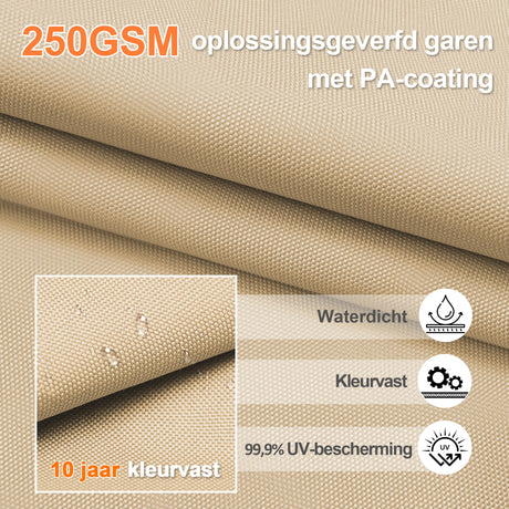 Patioslife Aegis Pro™ Cantilever Parasol met Kruisvoet — Robuust Frame en Poedergecoat Aluminium Paal voor Tuin en Terras