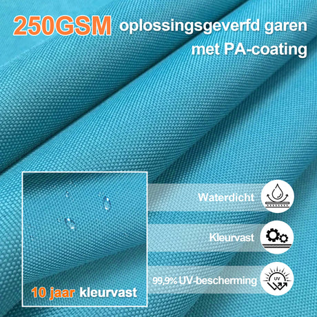 Patioslife Aegis Pro Cantilever Parasol met LED Verlichting, Versterkte Aluminium Ribben en Paal met Poedercoating — Perfect voor Tuin en Patio