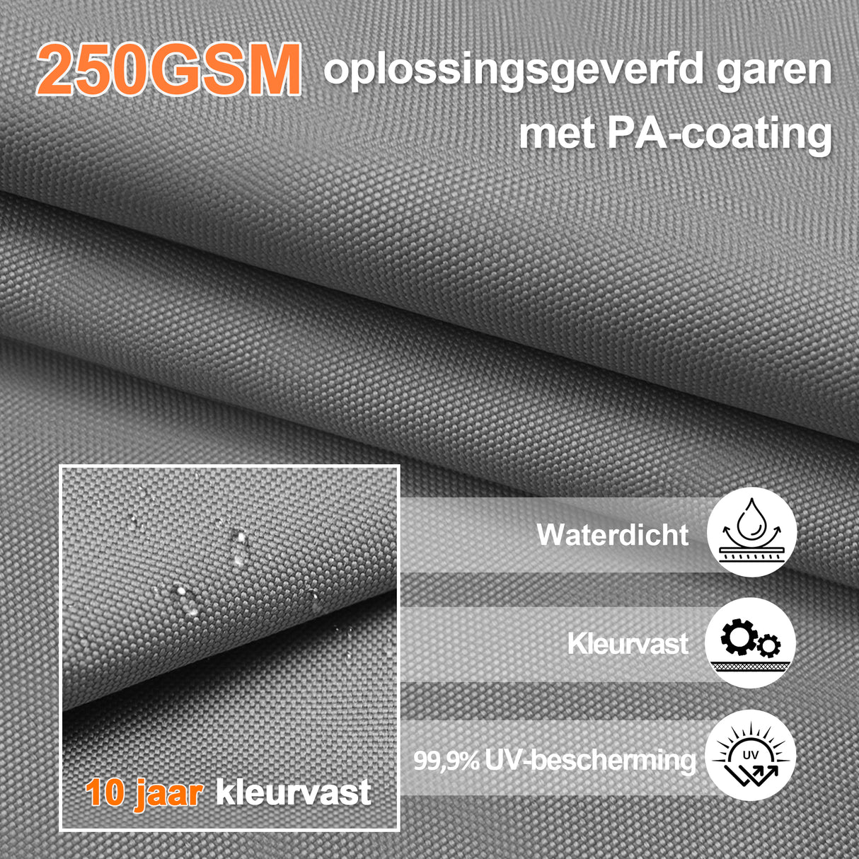 Patioslife Aegis Pro Cantilever Parasol met LED Verlichting, Versterkte Aluminium Ribben en Paal met Poedercoating — Perfect voor Tuin en Patio