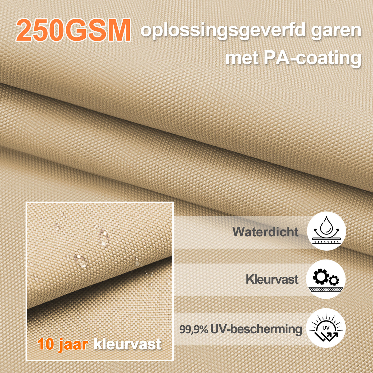 Patioslife Aegis Pro Cantilever Parasol met LED Verlichting, Versterkte Aluminium Ribben en Paal met Poedercoating — Perfect voor Tuin en Patio