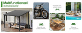Patioslife Haven | Wandgemonteerde Hardtop Gazebo – Zware Aluminium Pergola met Dak voor Tuin